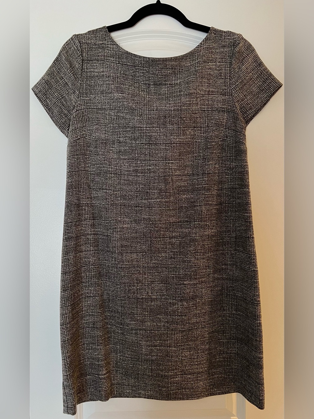 Zara Woman Black and White Tweed Shift Dress
